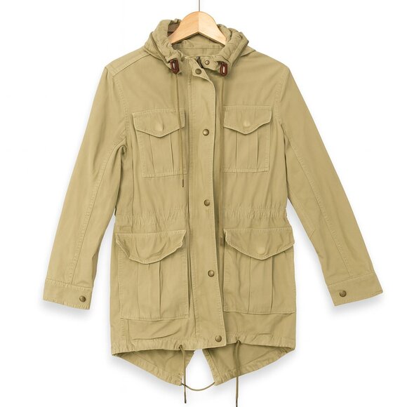 Vintage J.Crew Army Green Utility Field Jacket | Size Small - Picture 1 of 6